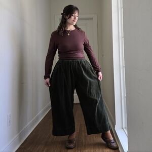 Dark Green Corduroy Pants